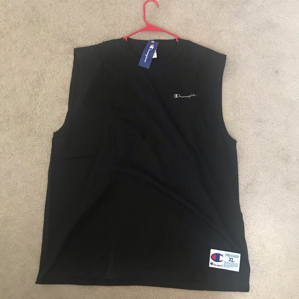 Sleeveless Champion Black Shirt, NWT, XL,